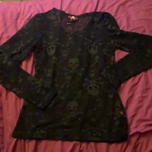 Royal bones by Tripp NYC mesh fish net see through long sleeve top